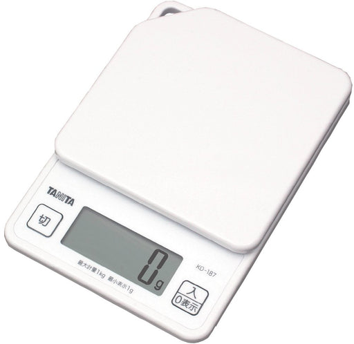 Tanita KD-187 WH Digital Kitchen Scale - 1kg/1g - White - Japan Priority-Kiichin - The #1 Place for Japanese Goods in Your Hand!