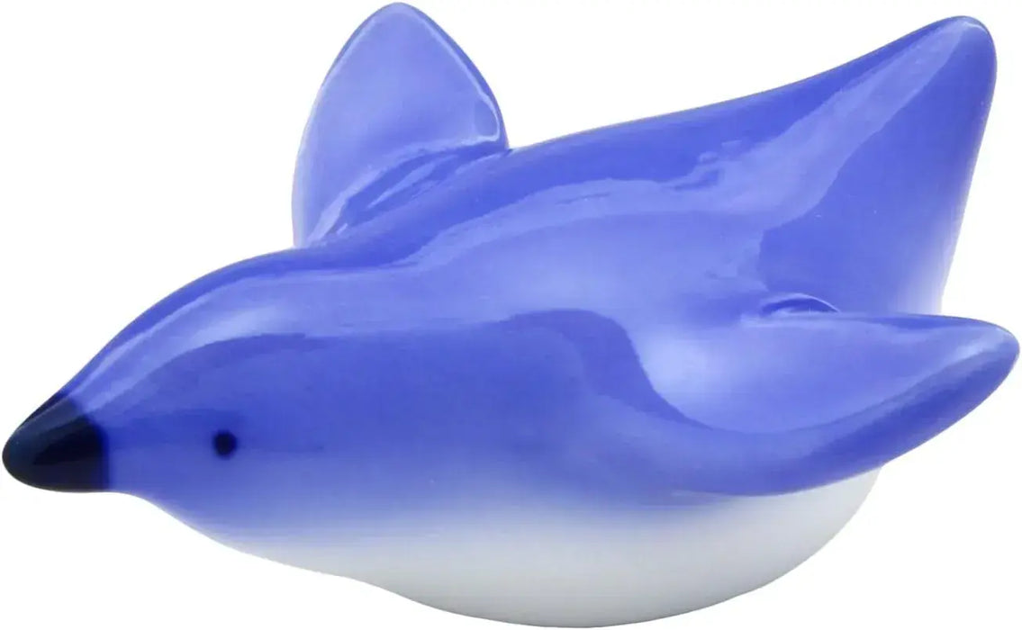 24to3 Nishitomi Ceramics Arita Ware Kitagawa Bisenkan Manta Chopsticks Rest - Penguin Blue - 4534891441483
