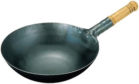 Yamada 39cm Round Bottom Wok with Wooden Handle - 1.2mm Thickness-Kiichin - The #1 Place for Japanese Goods in Your Hand!