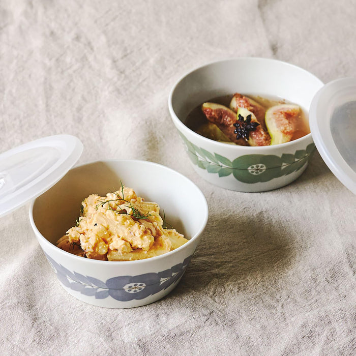 Aito Blossom Storage Container Pack Bowl Microwave Safe Gray Mino Ware 14cm