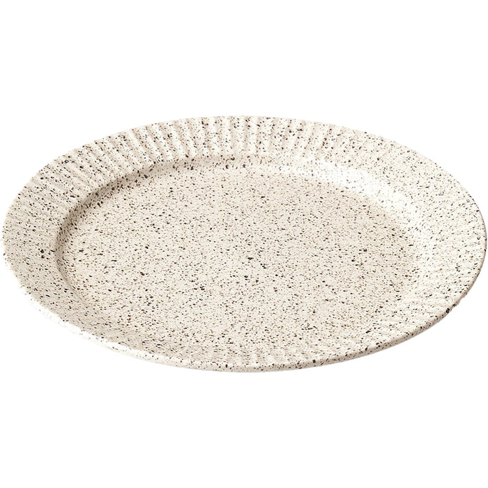 Aito Conti Earthen Beige Mino Ware 17cm Plate - Dishwasher & Microwave Safe