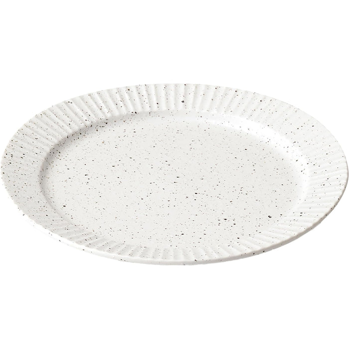 Aito Conti Earthen Texture Plate 17cm White Mino Ware Dishwasher Microwave Safe