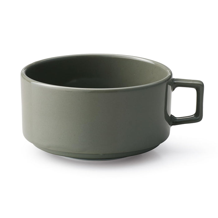 Aito Couleur Soup Cup 270ml Microwave Safe Charcoal Gray Mino Ware Japan
