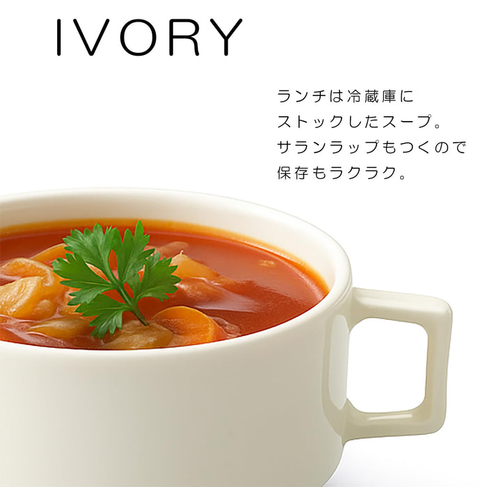 Aito Couleur Soup Cup 270ml Microwave Dishwasher Safe Ivory Mino Ware Japan