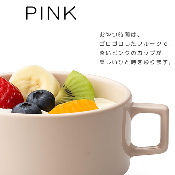 Aito Couleur 270ml Soup Cup Microwave Dishwasher Safe Pink Mino Ware Japan