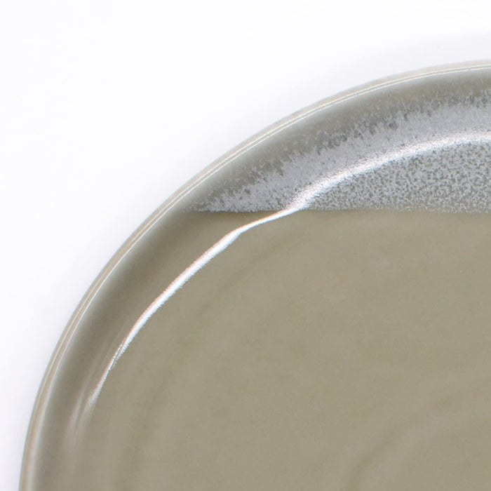 Aito Itsumo Leak-Proof Cafe Plate 23x21cm Gray Mino Ware Dishwasher Safe