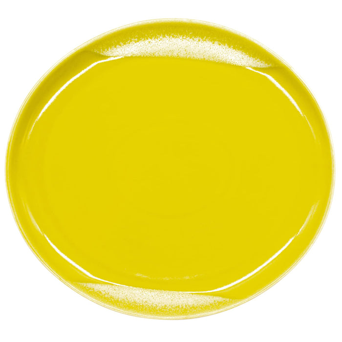 Aito Itsumo Leak-Proof Cafe Plate 23x21cm Yellow Mino Ware Dishwasher Safe