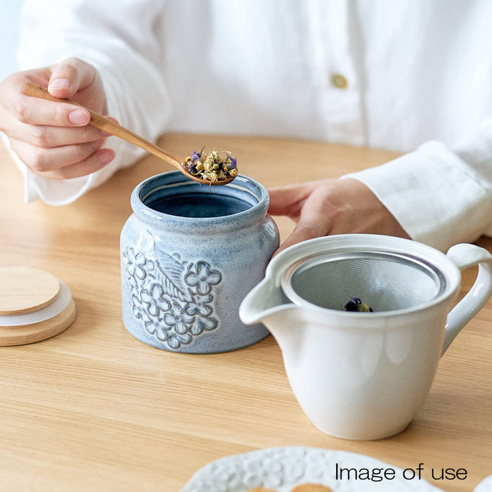 Aito Lien Gray Mino Ware Canister Storage Container with Lid 10cm