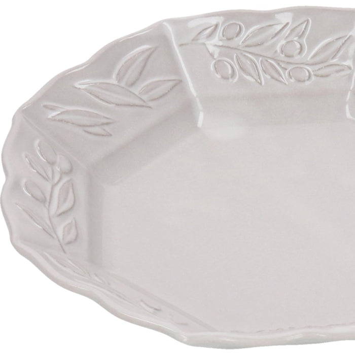 Aito Olive Plate Set 17cm White Seto Ware Microwave Dishwasher Safe Japan Made