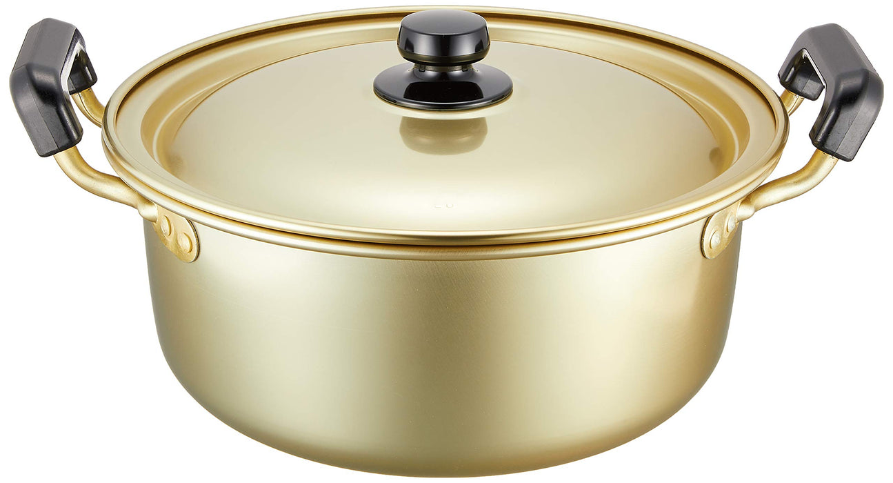 Endo Shoji Akao Anodized Aluminum 26Cm Pot with Phenol Resin Handle-Kiichin - The #1 Place for Japanese Goods in Your Hand!