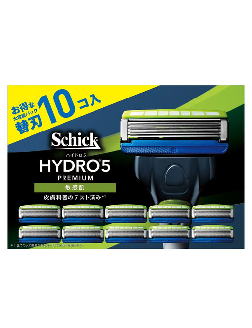 Schick Hydro 5 Premium Sensitive Skin Replacement Blades 10-Piece Shaving Razor-Kiichin - The #1 Place for Japanese Goods in Your Hand!