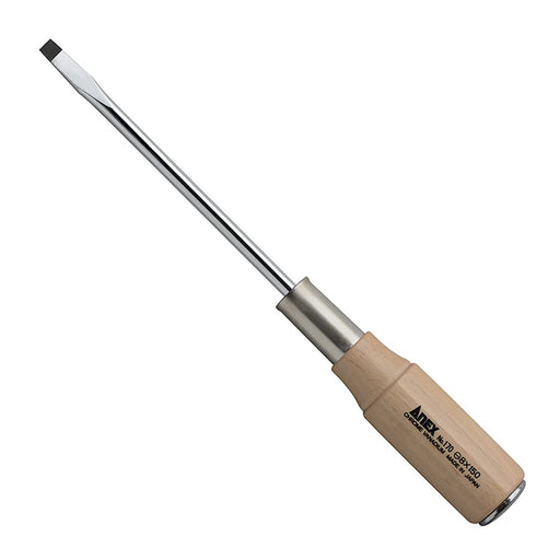 Anex Strong Grade Penetrating Screwdriver with Wooden Handle 8×150 No.170-Kiichin - The #1 Place for Japanese Goods in Your Hand!