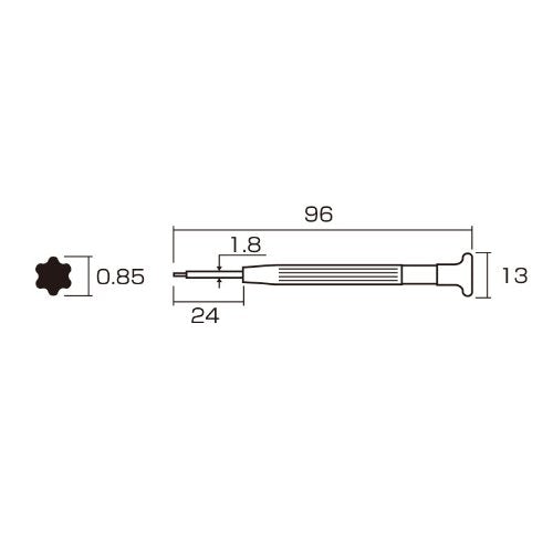 Anex Precision Hex Lobe T1 Screwdriver No Hole No.86 Tool-Kiichin - The #1 Place for Japanese Goods in Your Hand!