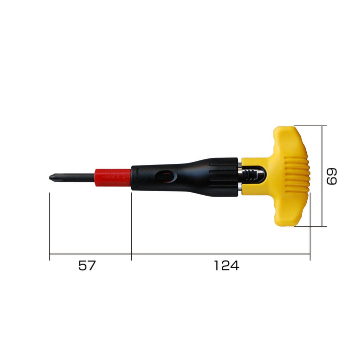 Anex Stool 8-Piece T-Shaped Ratchet Screwdriver Set with Drill No.5700-Kiichin - The #1 Place for Japanese Goods in Your Hand!