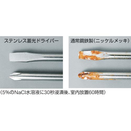 Anex Stainless Steel Screwdriver with Luminous Handle +2x100 No.1505-Kiichin - The #1 Place for Japanese Goods in Your Hand!
