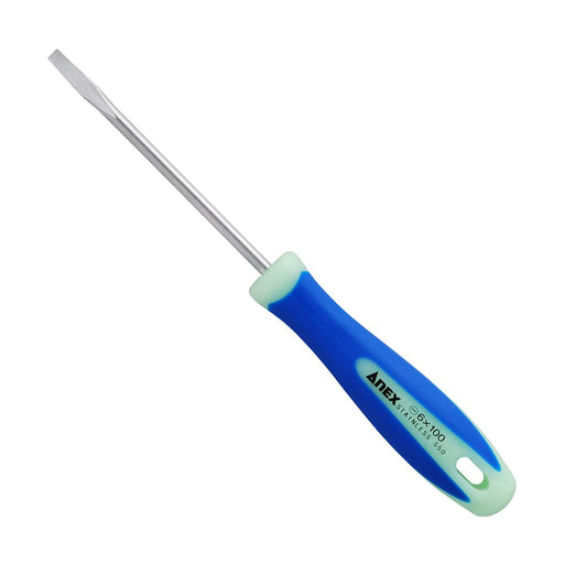 Anex Stainless Steel Screwdriver with Luminous Handle 6x100 No.1505-Kiichin - The #1 Place for Japanese Goods in Your Hand!