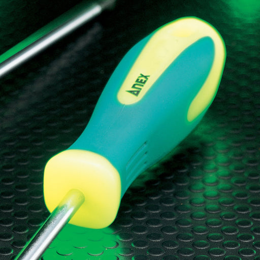 Anex Stainless Steel Screwdriver with Luminous Handle 6x100 No.1505-Kiichin - The #1 Place for Japanese Goods in Your Hand!