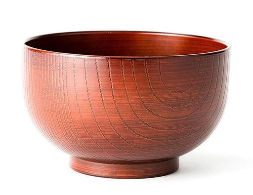Asahi Koyo Japanese Style Wood Grain Soup Bowl Reddish Brown Dishwasher Safe-Kiichin - The #1 Place for Japanese Goods in Your Hand!
