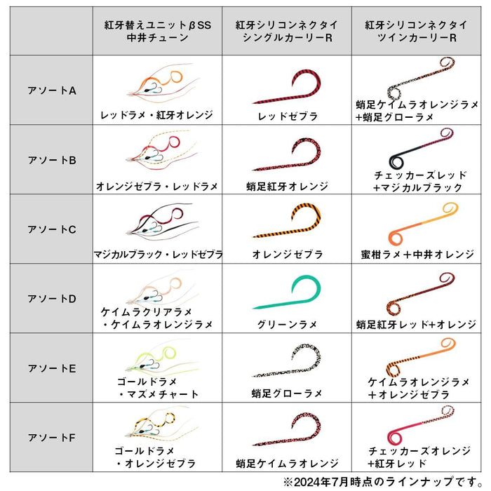 Daiwa Tairaba Red Fang Replacement Unit Βss Trial Tie Pack Assorted Colors-Kiichin - The #1 Place for Japanese Goods in Your Hand!