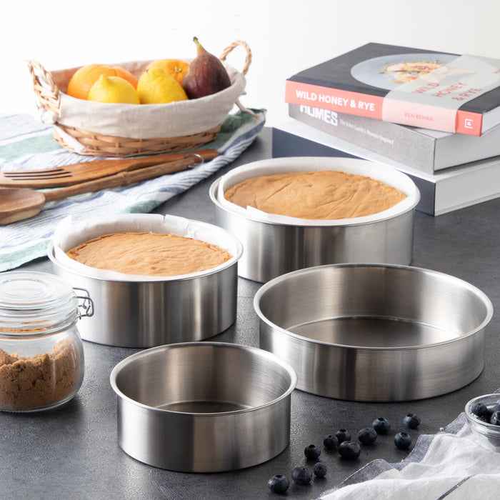 Endo Shoji 24cm Stainless Steel Cheesecake Decorated Bottom Pan Silver-Kiichin - The #1 Place for Japanese Goods in Your Hand!