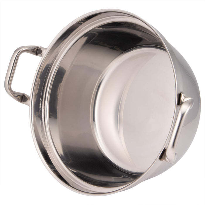 Endo Shoji 39Cm Round Pot IH Compatible Stainless Steel Made in Japan-Kiichin - The #1 Place for Japanese Goods in Your Hand!