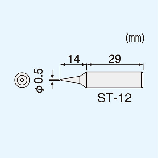 Engineer ST-12 Soldering Iron Tip for SK-30 Series 0.5 x 14mm Diameter-Kiichin - The #1 Place for Japanese Goods in Your Hand!