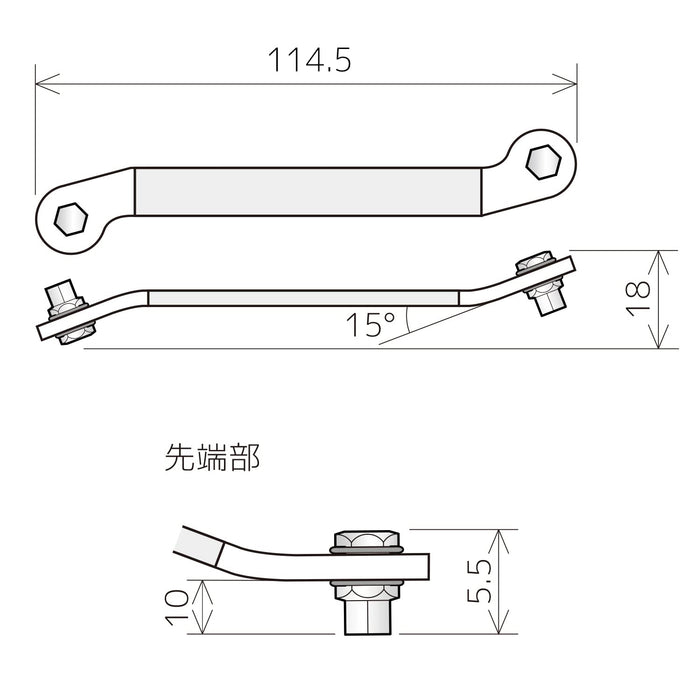 Engineer 5.0/6.0mm Offset Hexagonal Thin Vent Wrench Dhx-03 Series-Kiichin - The #1 Place for Japanese Goods in Your Hand!