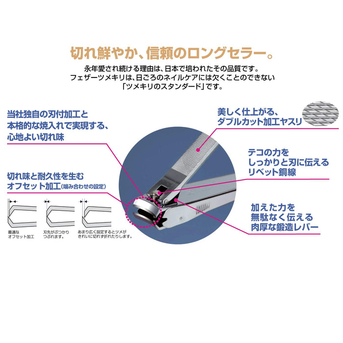 Feather Safety Razor Unisex Nail Clipper 3S - Small Portable For Hands and Feet 1pc-Kiichin - The #1 Place for Japanese Goods in Your Hand!