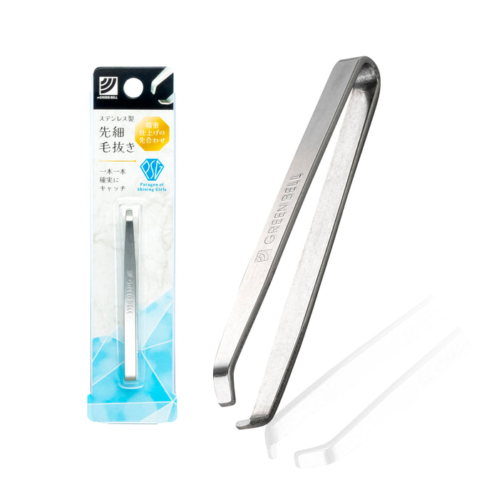 Green Bell Masterful Skills Stainless Steel Fine Tip Tweezers PSG-100 Japan Made