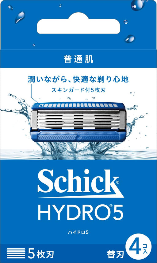 Schick Hydro 5 Replacement Blades 4-Piece Pack with Skin Guard - Blue-Kiichin - The #1 Place for Japanese Goods in Your Hand!