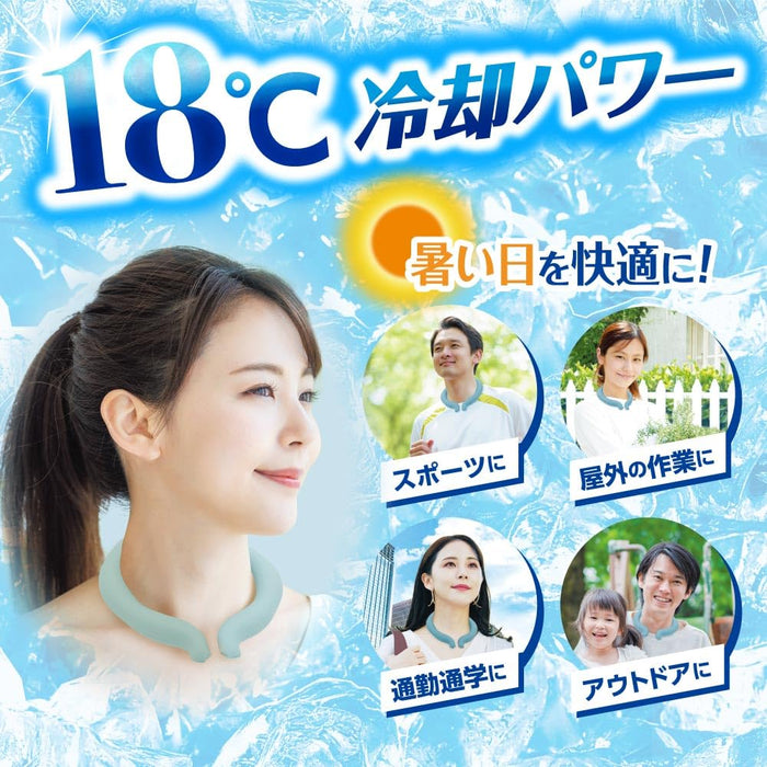 Ice Packs Icenon Hakugen Earth Neck Cooler M Size Ice Gray Neck Ring
