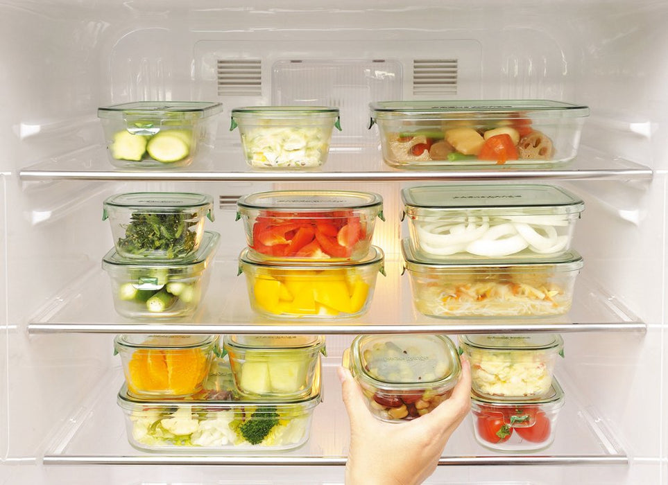 Iwaki Pack and Range Green Glass Container 1.3L Kt7403-G Eco Friendly