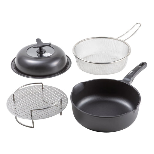 Kai Corporation 24Cm Deep Multi-Frying Pan Set Gas & Induction Compatible-Kiichin - The #1 Place for Japanese Goods in Your Hand!
