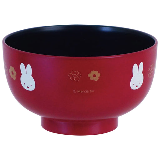 Kanesho Pottery Miffy Flower Red Soup Bowl 11.5cm Dishwasher Microwave Safe-Kiichin - The #1 Place for Japanese Goods in Your Hand!
