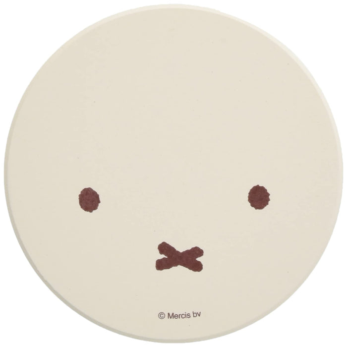 Kanesho Pottery Miffy Face Ceramic Water Absorbent Coaster 9cm-Kiichin - The #1 Place for Japanese Goods in Your Hand!