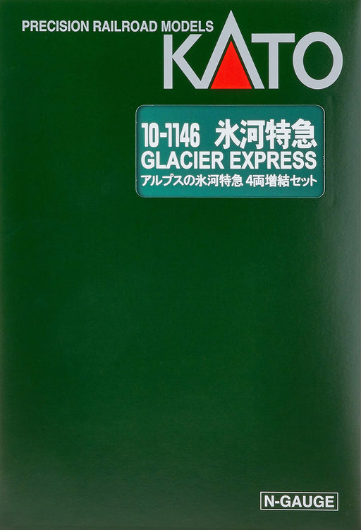 Kato N Gauge 4-Car Add-On for Alps Glacier Express Model 10-1146 Railway Passenger Car-Kiichin - The #1 Place for Japanese Goods in Your Hand!