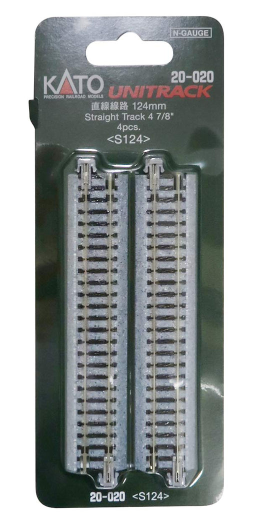 Kato N Gauge 20-020 Straight Track 124mm 4pcs-Kiichin - The #1 Place for Japanese Goods in Your Hand!