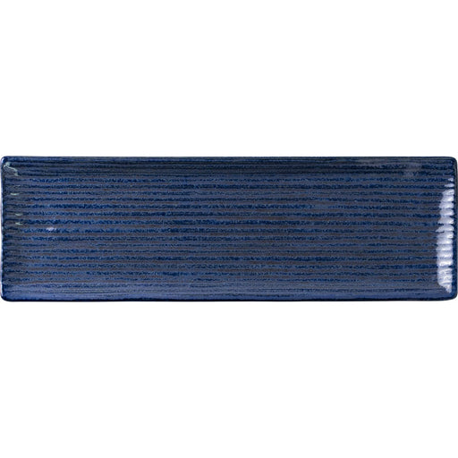 Minoru Pottery Shinogi Long Square Plate Indigo Lightweight 009-716723-Kiichin - The #1 Place for Japanese Goods in Your Hand!