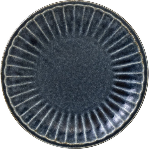 Minoru Pottery Mino Ware Tetote 215 Plates Konnezu Grey Dinnerware-Kiichin - The #1 Place for Japanese Goods in Your Hand!
