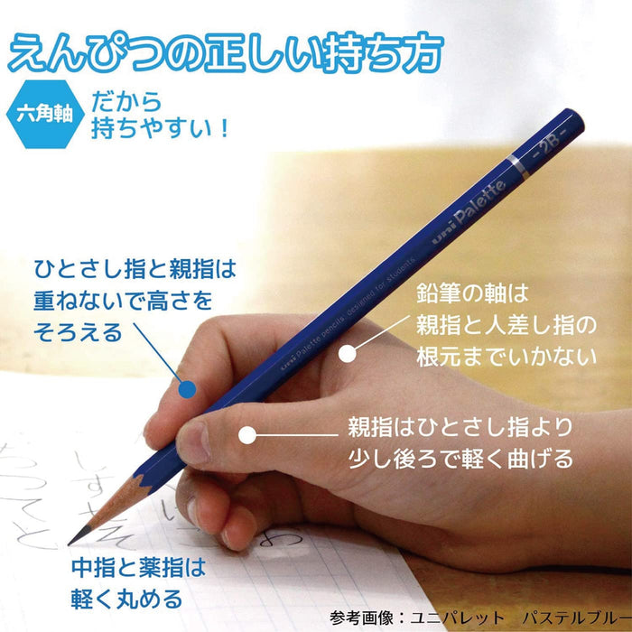 Mitsubishi Pencil Uni Palette B Pastel Pink Drawing Pencil Pack of 12-Kiichin - The #1 Place for Japanese Goods in Your Hand!