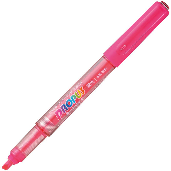 Mitsubishi Pencil Propass Peach Highlighter 10-Piece Cartridge Type Pus155.13 Set-Kiichin - The #1 Place for Japanese Goods in Your Hand!