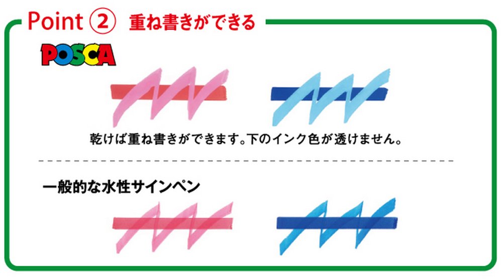 Mitsubishi Pencil Posca Medium Point Water-Based Pen Pastel Green 10 Pieces-Kiichin - The #1 Place for Japanese Goods in Your Hand!