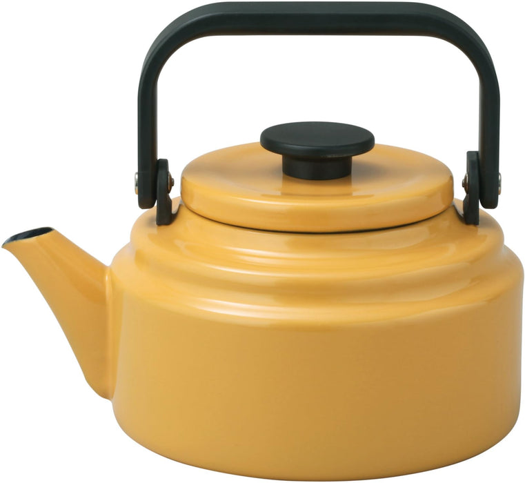 Noda Horo 2L Enamel Amukettle - Induction Safe & Heat-Resistant Yamabuki