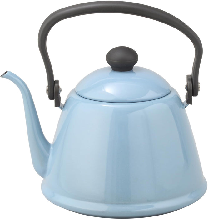 Noda Horo Enamel Drip Kettle Blue Gray 2L IH Compatible Heat Resistant