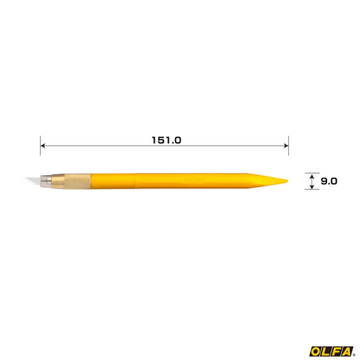 Olfa 216Bsy Designer Knife in Yellow - Ideal for Stationery Use-Kiichin - The #1 Place for Japanese Goods in Your Hand!