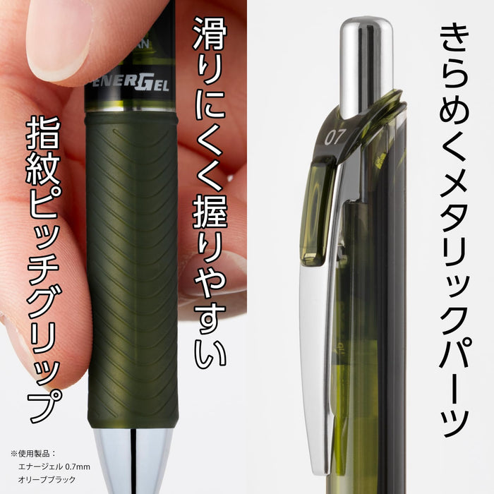 Pentel Energel 0.5mm 12 Colors Ballpoint Pen Set with Stand Case-Kiichin - The #1 Place for Japanese Goods in Your Hand!