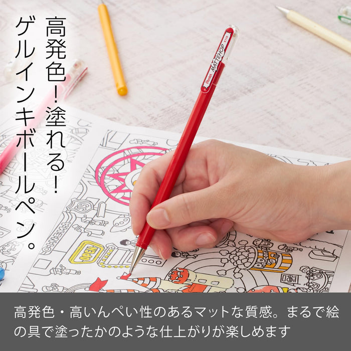Pentel Matte Hop Red Color Ballpoint Pen Pack of 10 - K110-Vb-Kiichin - The #1 Place for Japanese Goods in Your Hand!