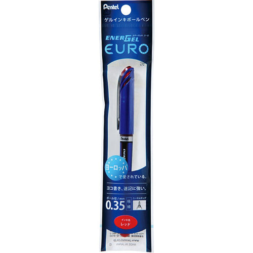 Pentel Energel Euro Red Gel Ink Ballpoint Pen 0.35mm 5-Piece Set-Kiichin - The #1 Place for Japanese Goods in Your Hand!