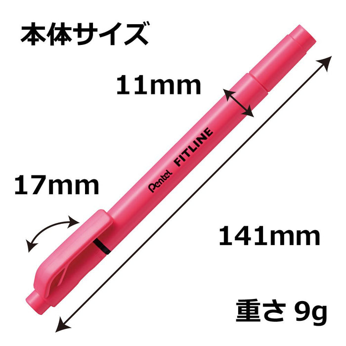 Pentel 5-Color Fit Line Highlighter Set SLW11-5 Versatile Writing Tools-Kiichin - The #1 Place for Japanese Goods in Your Hand!