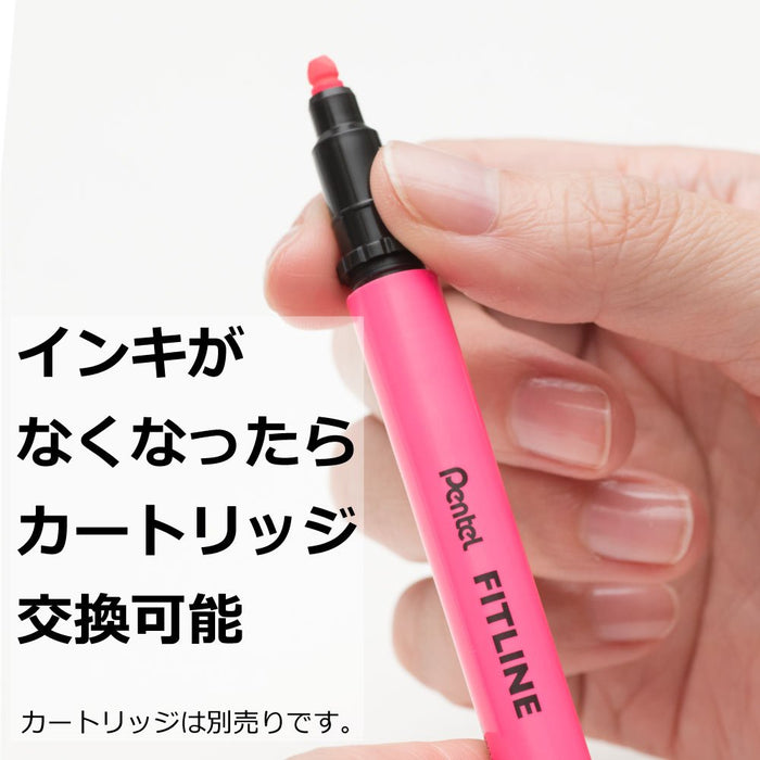 Pentel 5-Color Fit Line Highlighter Set SLW11-5 Versatile Writing Tools-Kiichin - The #1 Place for Japanese Goods in Your Hand!